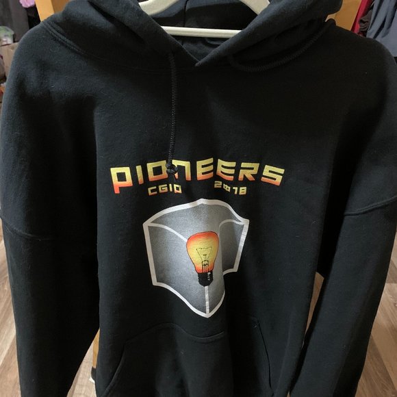 Black Hoodie with Unusual Logo 2XL - Picture 1 of 2